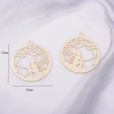 12pcs Light Flower Fairy Charms Silver Earring Pendant DIY