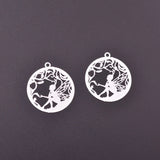 12pcs Light Flower Fairy Charms Silver Earring Pendant DIY