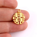 12pcs Double Happiness Charms Pendant for Jewelry Making