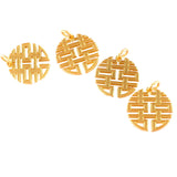 12pcs Double Happiness Charms Pendant for Jewelry Making