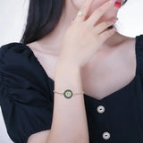 12pcs Stainless Steel Bracelets with Glass Cabochons Tray Blank 5-6inches