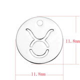 12pcs Zodiac Sign Charms for DIY Jewelry Making