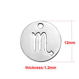 12pcs Zodiac Sign Charms for DIY Jewelry Making