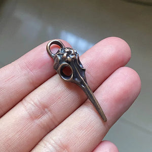 12pcs 3D Bird Skull Metal Charms Pendants Antique Copper Tone DIY Necklace Jewel