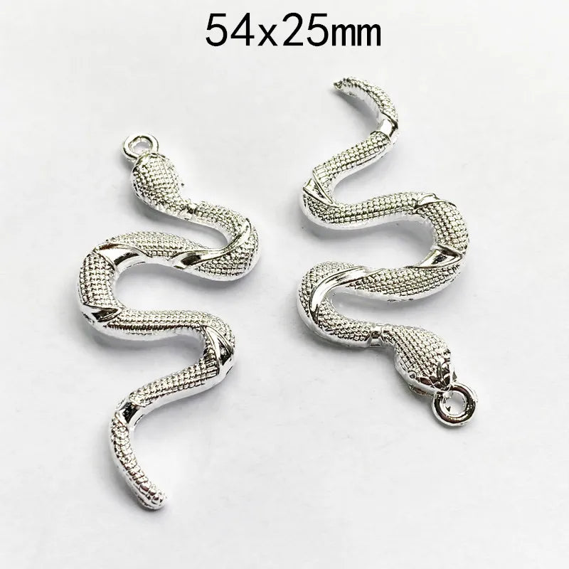 12pcs Snake Pendants Charms for Jewelry Making DIY Women Necklace Bracelet Craft