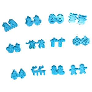 Christmas Pendant Earrings Mold Combo Epoxy Resin Jewelry Casting Mold DIY