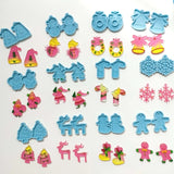 Christmas Pendant Earrings Mold Combo Epoxy Resin Jewelry Casting Mold DIY