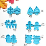 Christmas Pendant Earrings Mold Combo Epoxy Resin Jewelry Casting Mold DIY