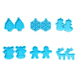 Christmas Pendant Earrings Mold Combo Epoxy Resin Jewelry Casting Mold DIY