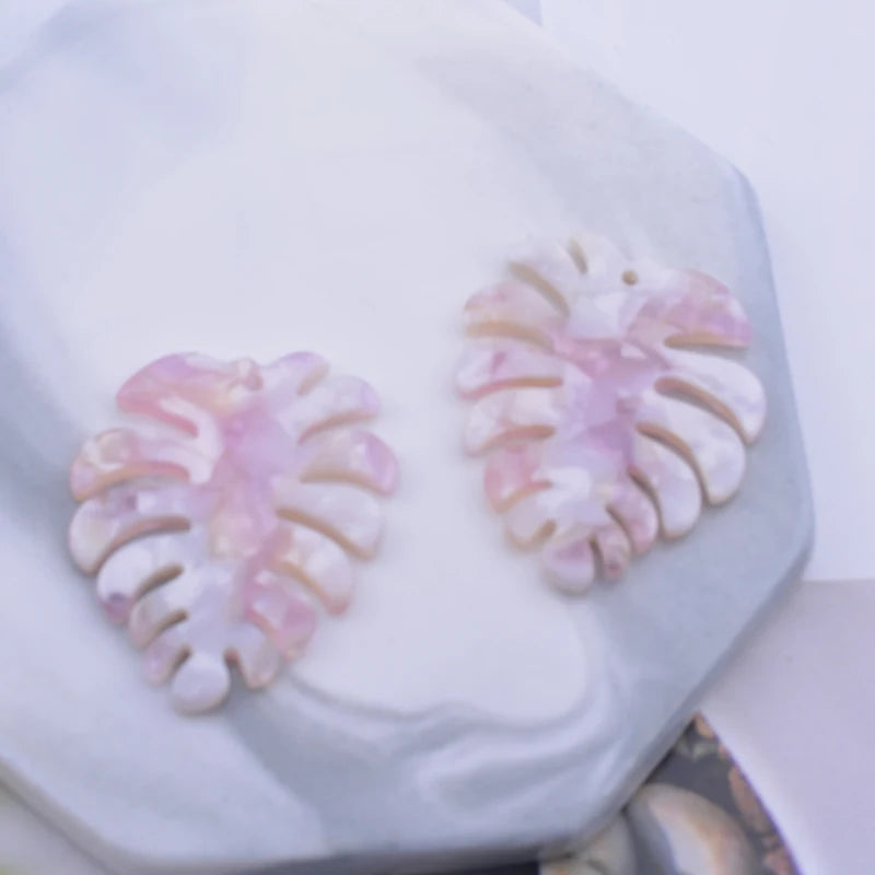 12pcs Acetate Monstera Leaves for DIY Jewelry Earrings