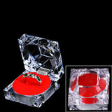 12pcs Acrylic Crystal Ring Boxes Storage Display Box Clear Package Box