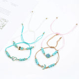 12pcs Adjustable Bracelets Natural Stone Evil Eye Beads Owl Charm Bracelet