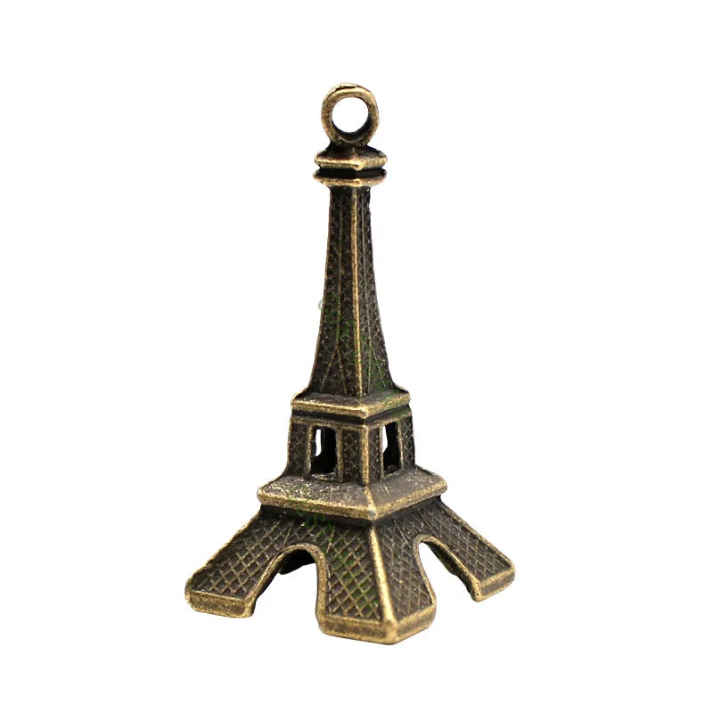 12pcs Eiffel Tower Charms Pendant, Jewelry Making 46x21x21mm
