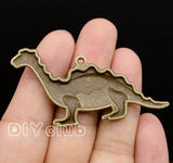 12pcs Bronze Dinosaur Charms Pendant 61x32mm