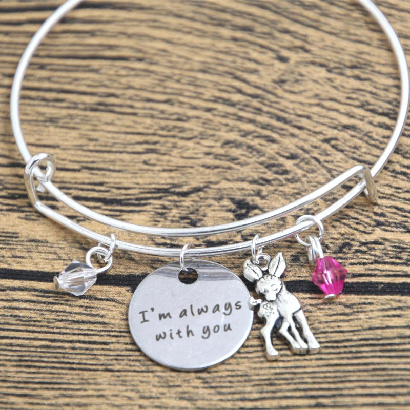 12pcs Baby Deer Fawn Bracelet Always With You Deer Family Bracelets