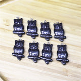 12pcs Owl Pendant Hematite DIY Jewelry Accessories