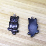 12pcs Owl Pendant Hematite DIY Jewelry Accessories