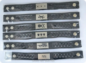 12pcs Rubber Bracelets Mix Cross Tai Chi Skull Scorpions Heart Rock jewelry