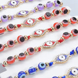 12pcs Evil Eye Bracelet Women Crystal Resin Chain Charm Jewelry Gift Adjustable