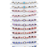 12pcs Evil Eye Bracelet Women Crystal Resin Chain Charm Jewelry Gift Adjustable