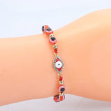 12pcs Evil Eye Bracelet Women Crystal Resin Chain Charm Jewelry Gift Adjustable