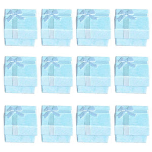 12pcs Small Blue Jewelry Gift Boxes for Rings Earrings Bangles
