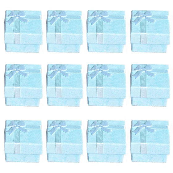 12pcs Small Blue Jewelry Gift Boxes for Rings Earrings Bangles