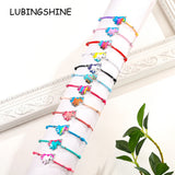 12pcs Bohemian Friendship Bracelets Crystal Bead Unicorn Charms for Girls
