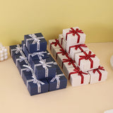 12pcs Bowknot Cardboard Jewelry Packaging Boxes With Sponge Inside