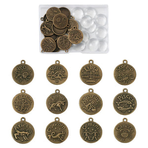12pcs/Box 12 Constellations Alloy Pendant Kits