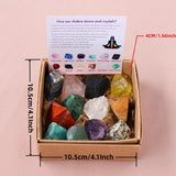 12pcs Rough Stone Healing Crystal Collection-Amethyst Amazonite Loose Gemstone