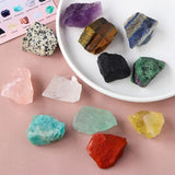 12pcs Rough Stone Healing Crystal Collection-Amethyst Amazonite Loose Gemstone