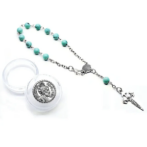 12pcs Santiago Shell Cross Pearl Rosary Bracelet Set