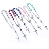 12pcs Santiago Shell Cross Pearl Rosary Bracelet Set
