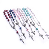 12pcs Santiago Shell Cross Pearl Rosary Bracelet Set