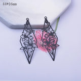 12pcs Brass Feather Leaf Charms for DIY Earring Jewelry Findings