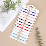 12pcs Butterfly Animal Charms Crystal Beads Bracelet Anklets
