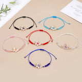 12pcs Butterfly Animal Charms Crystal Beads Bracelet Anklets