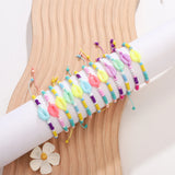 12pcs Candy Seeds Beads Shell Braided Bracelets for Women Child