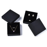 12pc Cardboard Jewelry Set Boxes Square Ring Earring Packaging 8.9x8.9x3.3cm