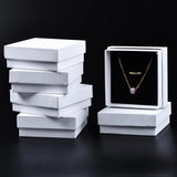 12pc Cardboard Jewelry Set Boxes Square Ring Earring Packaging 8.9x8.9x3.3cm