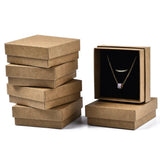 12pc Cardboard Jewelry Set Boxes Square Ring Earring Packaging 8.9x8.9x3.3cm