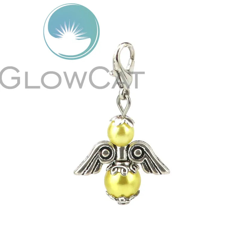 12pcs Dancing Angel Wings Pendant 35x20mm Guardian Angel Pendants for Keychain