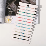 12pcs Crystal Resin Bead Charms Bracelet Adjustable Evil Eye