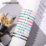 12pcs Crystal Resin Bead Charms Bracelet Adjustable Evil Eye