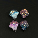 12pcs Glitter Resin Dolphin & Shell Ocean Animal DIY Accessories