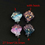 12pcs Glitter Resin Dolphin & Shell Ocean Animal DIY Accessories