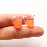 12pcs Fruit Juice Bottle Charms Resin Drink Cup Pendants DIY Jewelry Making