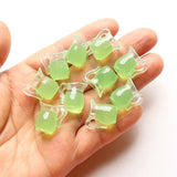 12pcs Fruit Juice Bottle Charms Resin Drink Cup Pendants DIY Jewelry Making