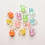 12pcs Fruit Juice Bottle Charms Resin Drink Cup Pendants DIY Jewelry Making